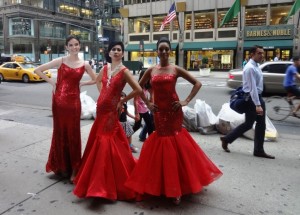 red gowns on Fifth